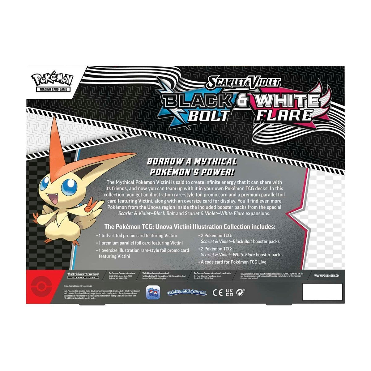 Pokémon TCG: Black Bolt & White Flare Unova Victini Illustration Collection