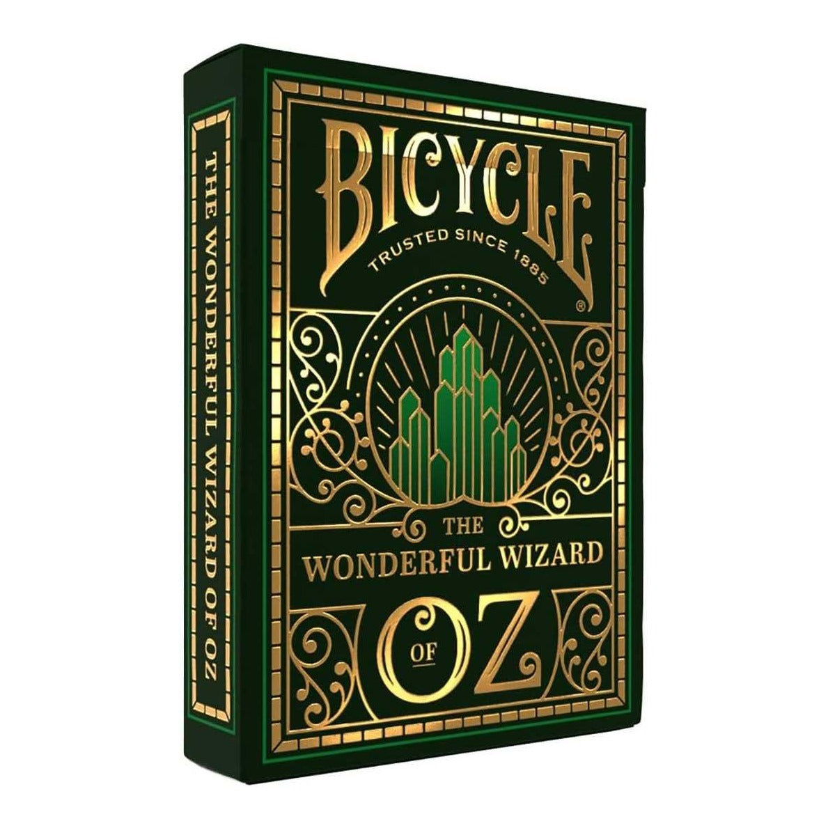 Bicycle Wizard of Oz playing cards deck box with yellow brick road artwork