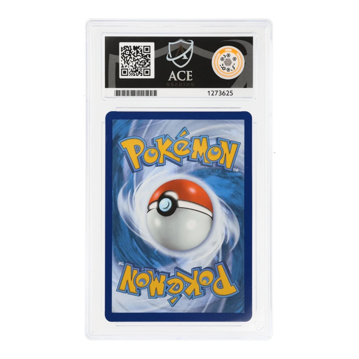 RichRevived graded Galarian Moltres V Pokemon card in an ACE 10 Gem Mint slab, back view showing the card design.