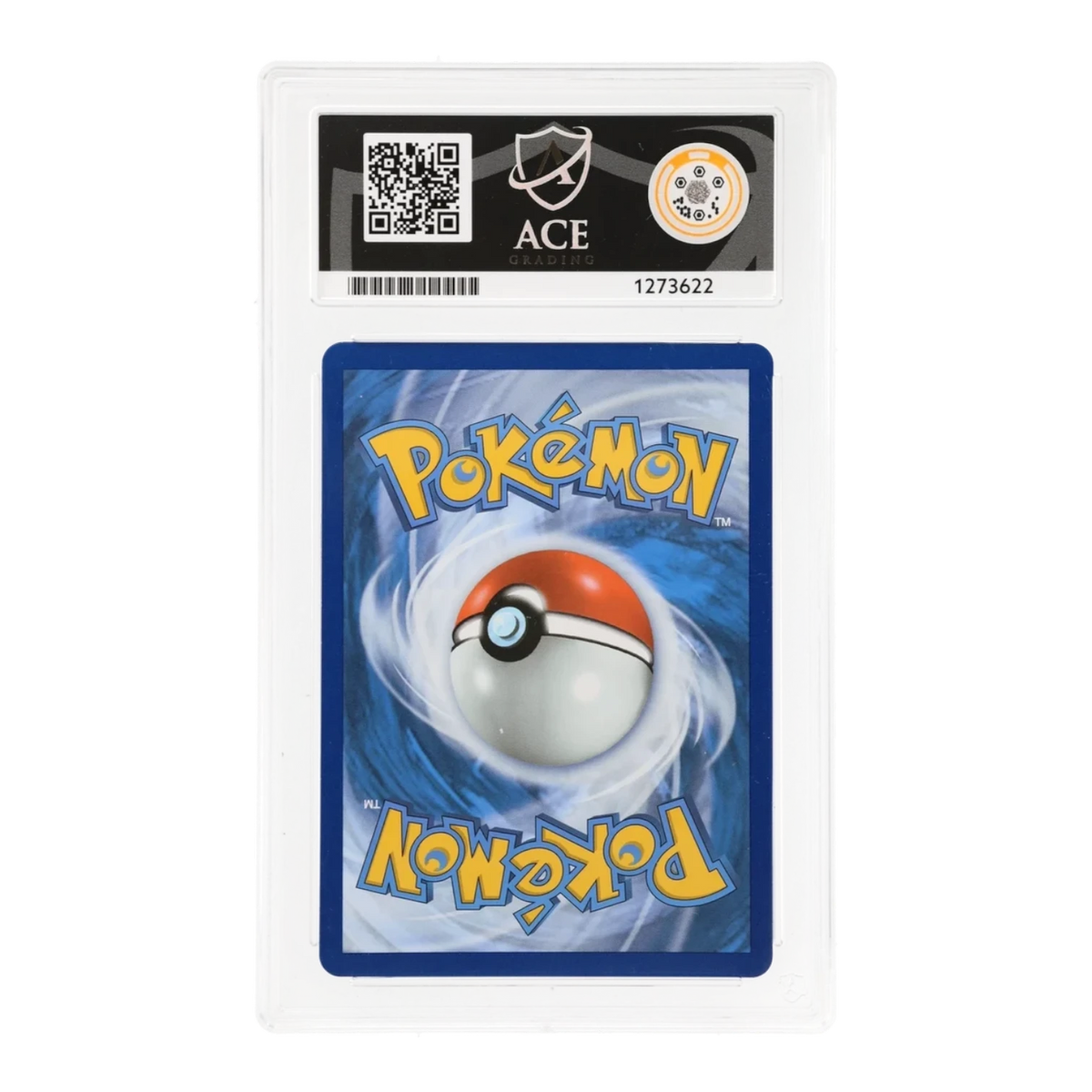 RichRevived ACE 9 Mint graded Lance's Charizard V SWSH133 Pokemon card in a protective slab, back view.