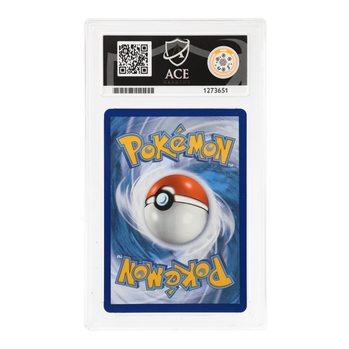 RichRevived ACE 10 Gem Mint graded Mimikyu V 148/163 Battle Styles Pokemon card back view in protective slab