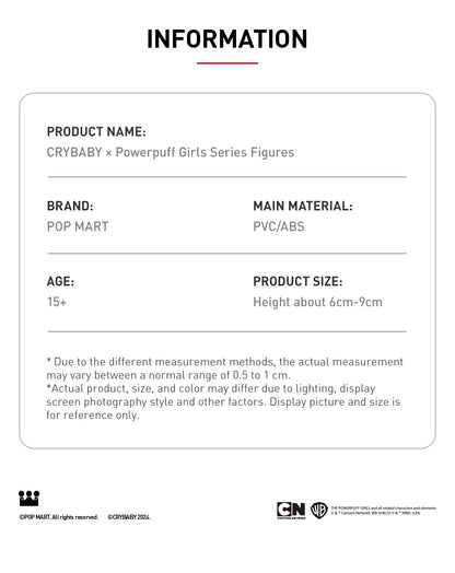 CRYBABY x Powerpuff Girls Series blind box packaging