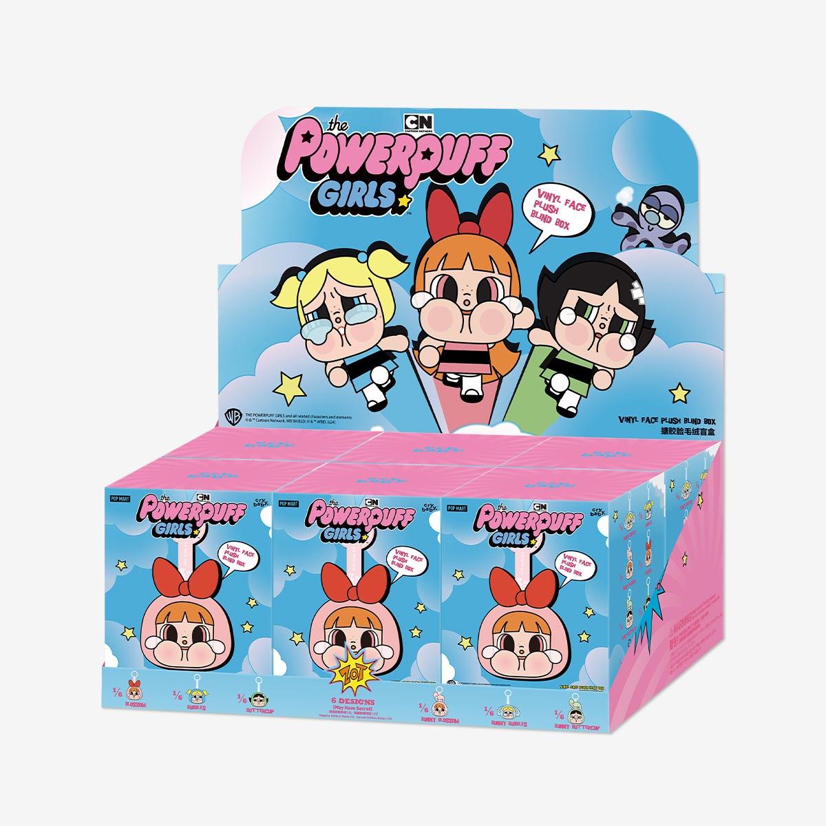 CRYBABY x Powerpuff Girls vinyl face plush design