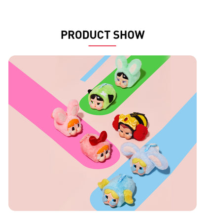 CRYBABY x Powerpuff Girls vinyl face plush in use