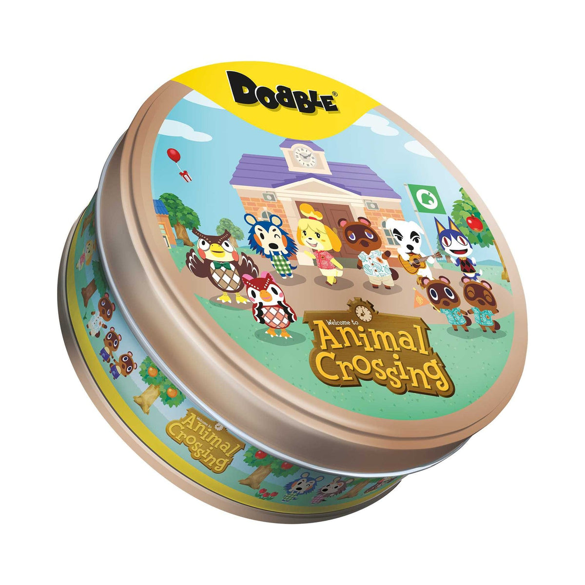 Animal Crossing Dobble card game, close-up view