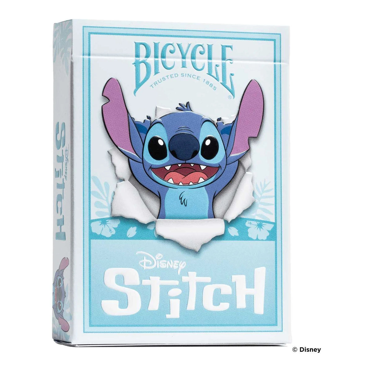 Bicycle Disney Stitch playing cards deck box featuring Experiment 626