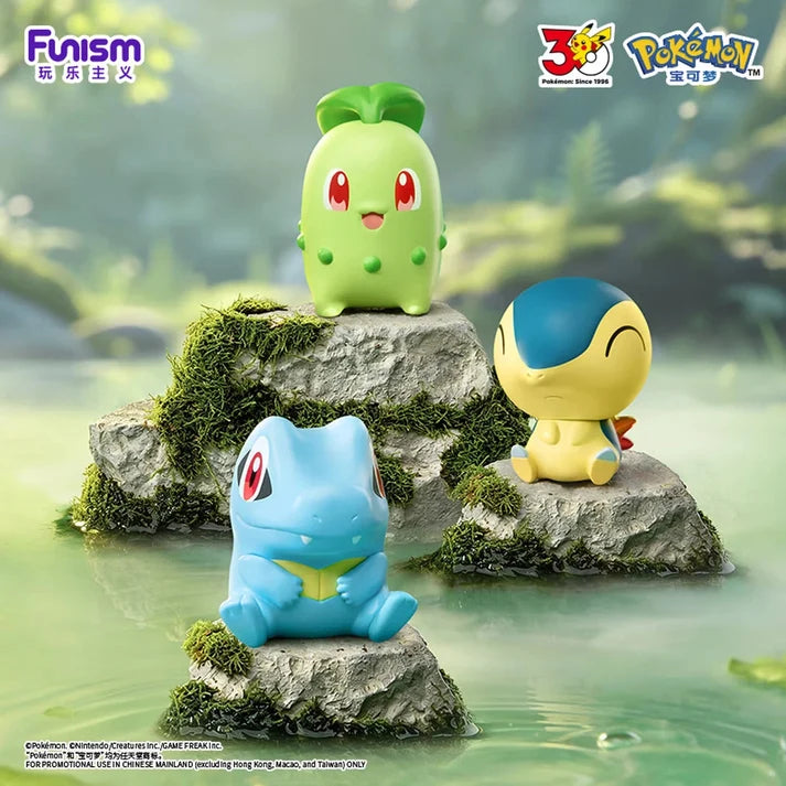 Funism Pokémon Palmsize Wonders First Partner blind box line-up of starter trios