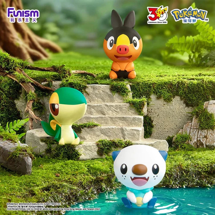 Funism Pokémon Palmsize Wonders First Partner blind box packaging and figures