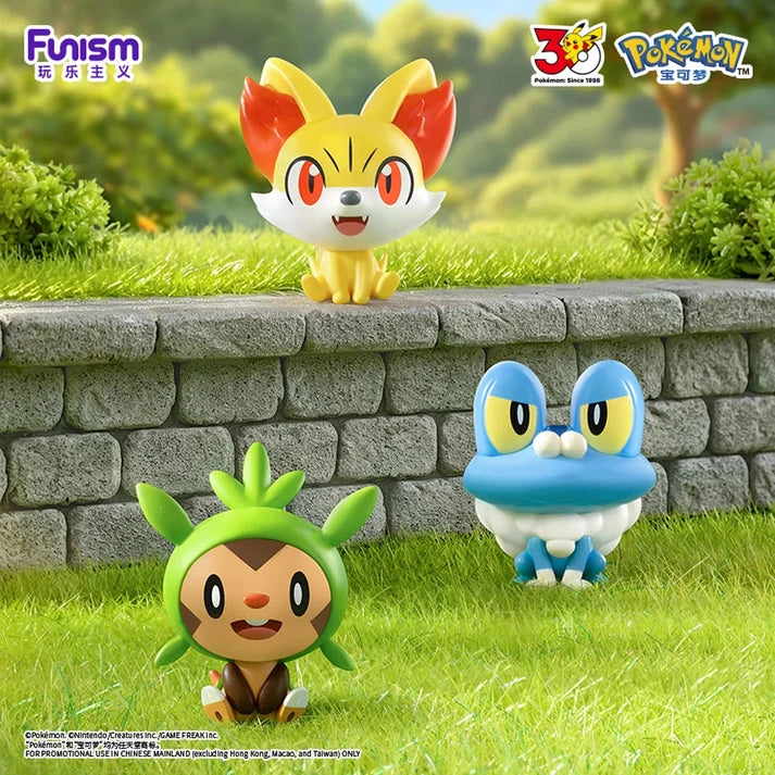 Funism Pokémon Palmsize Wonders First Partner starter trio figures close up