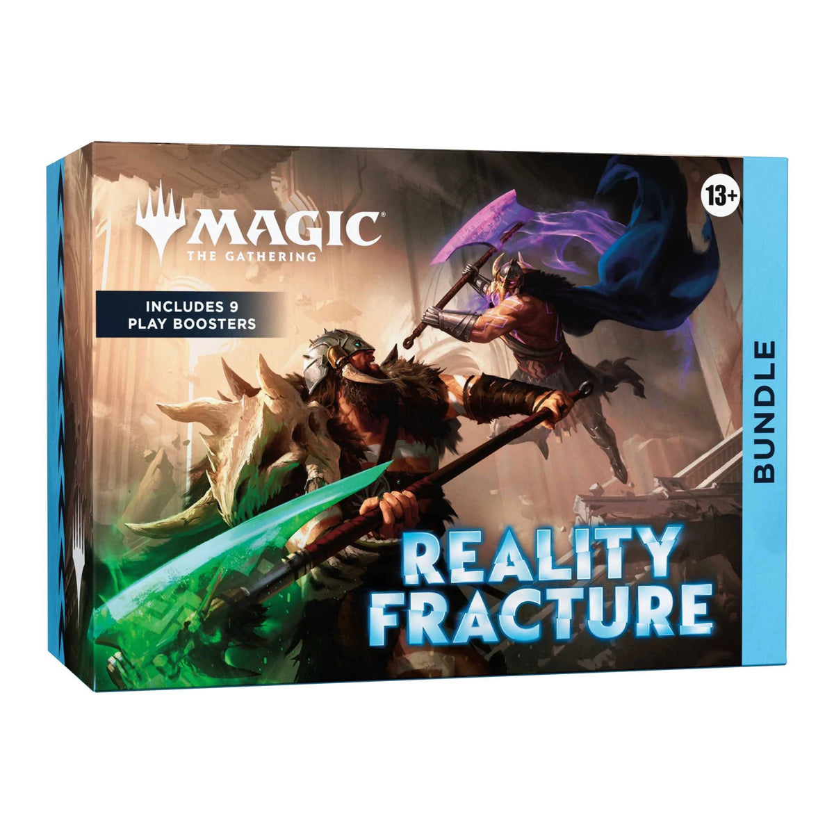 Magic: The Gathering Reality Fracture Bundle box with nine Play Boosters and lands, English edition