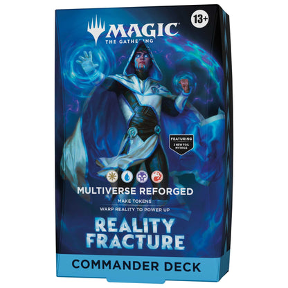 Magic: The Gathering Reality Fracture Multiverse Reforged Commander Deck box angled view