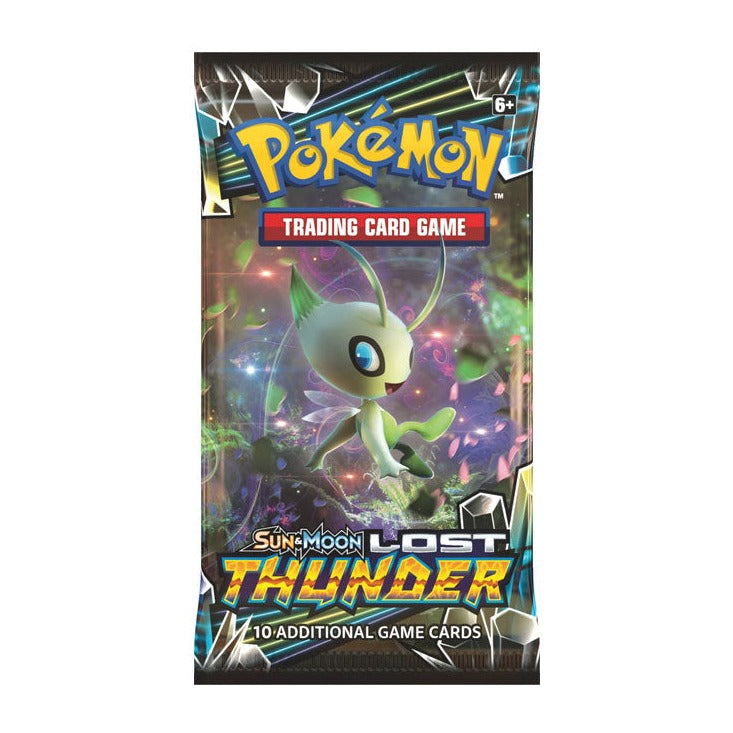Pokémon Lost Thunder booster pack, Celebi wrapper artwork