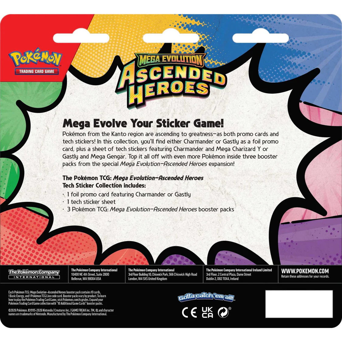 Pokémon TCG Ascended Heroes Tech Sticker Collection, detail view