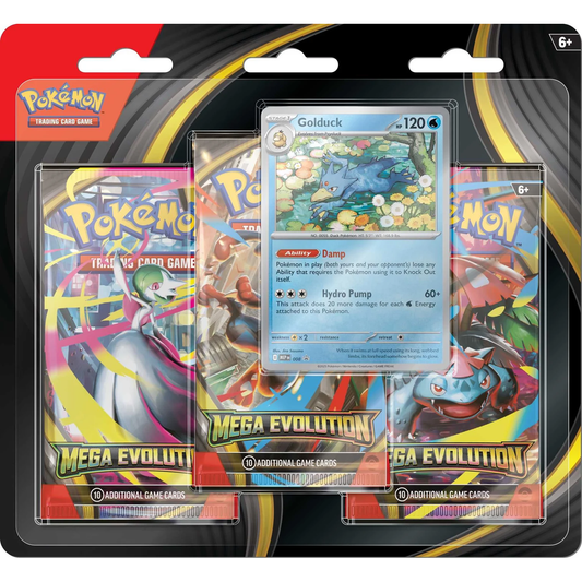Pokémon Trading Card Game (TCG): Mega Evolution Booster 3 Pack - Golduck