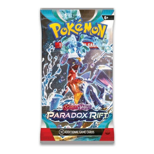 Pokémon TCG Paradox Rift booster pack featuring Garchomp