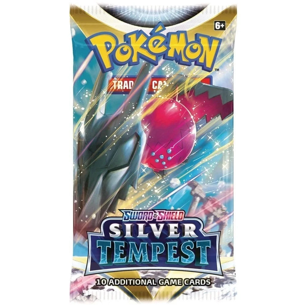 Silver Tempest SWSH12 booster pack, Regidrago artwork, sealed English 10-card pack