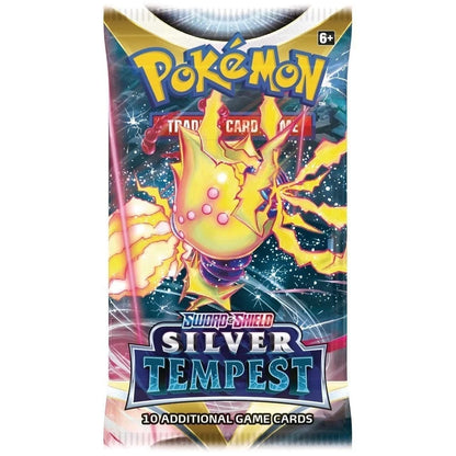 Silver Tempest SWSH12 booster pack, Regieleki artwork, sealed English 10-card pack