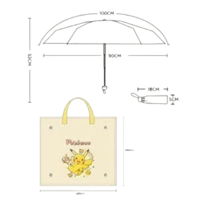 Pokémon Pikachu & Eevee Heart Umbrella