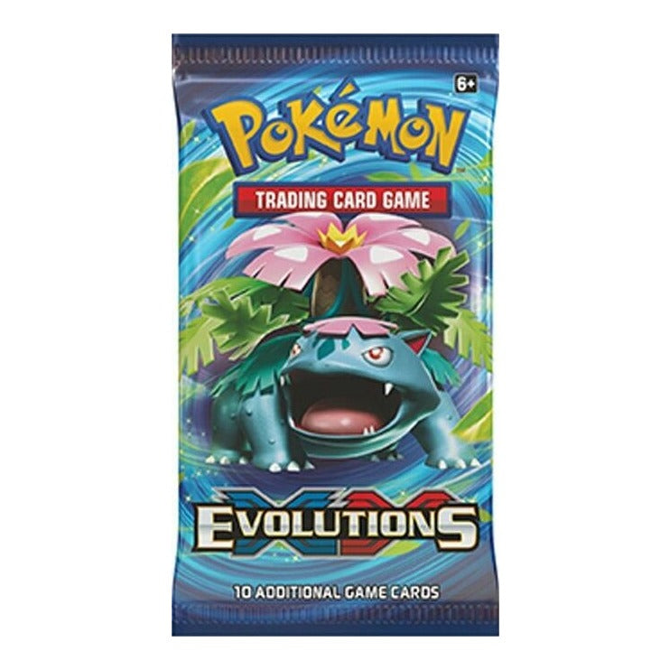 Pokémon XY Evolutions booster pack, M Venusaur wrapper artwork