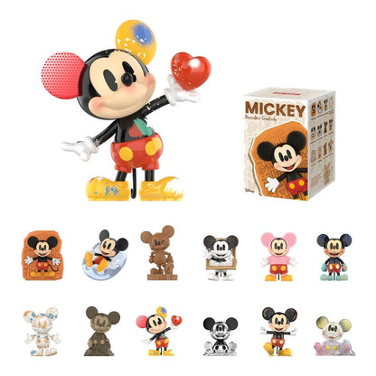 POP MART Disney Mickey Boundless Creativity Series blind box with chart of every figure design