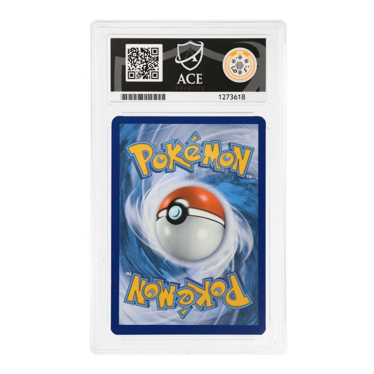 RichRevived ACE 8 graded Arceus V SWSH204 Black Star Promo Pokemon card back view in protective slab