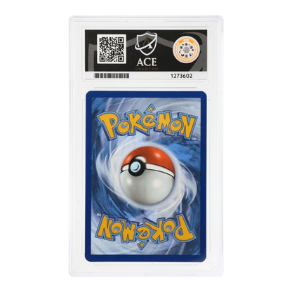 RichRevived ACE 9 Mint graded Eevee 133/165 Cosmos Holo Pokemon card back view in protective slab