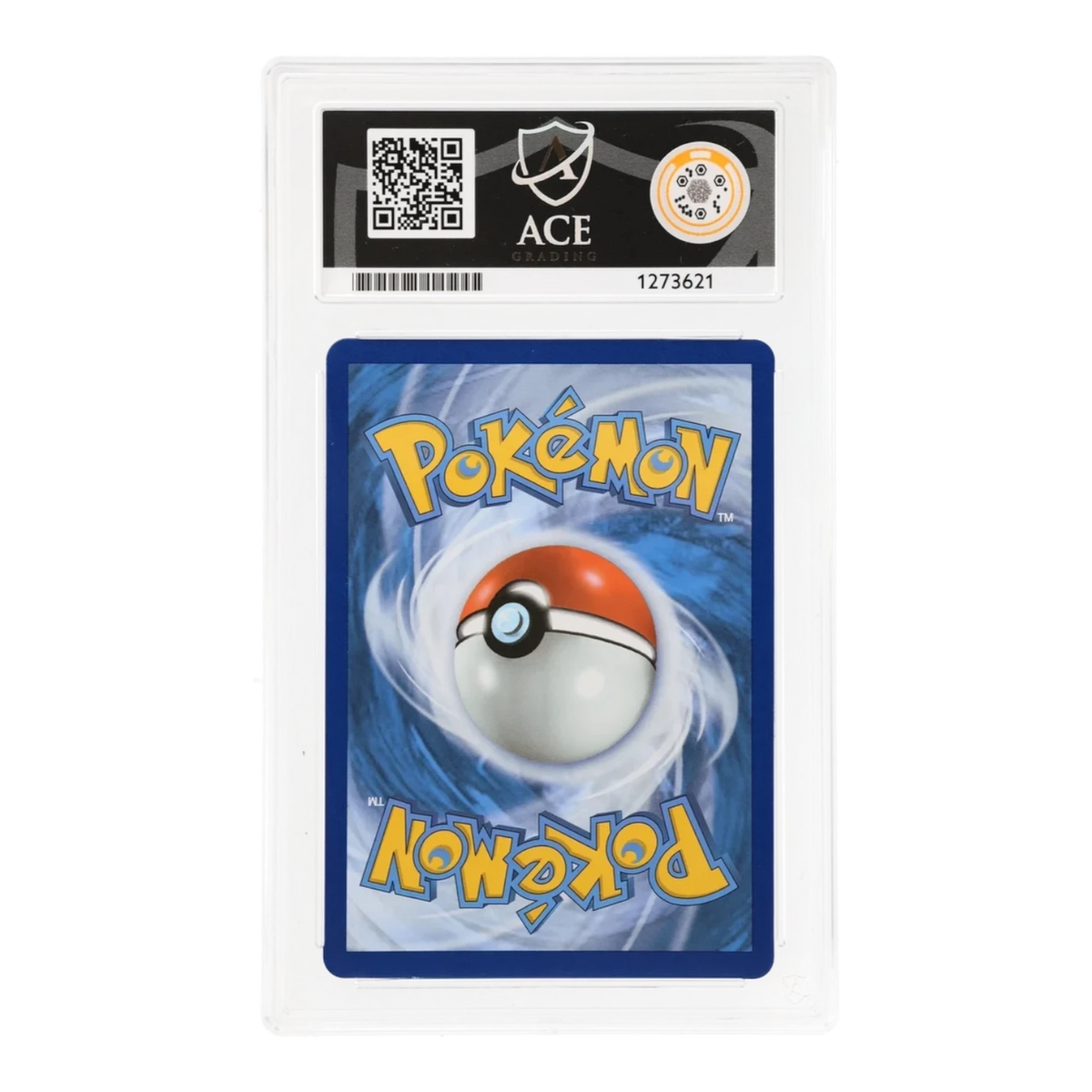 RichRevived graded ACE 8 NM-MT Lance's Charizard V SWSH133 Pokemon card back view in protective slab