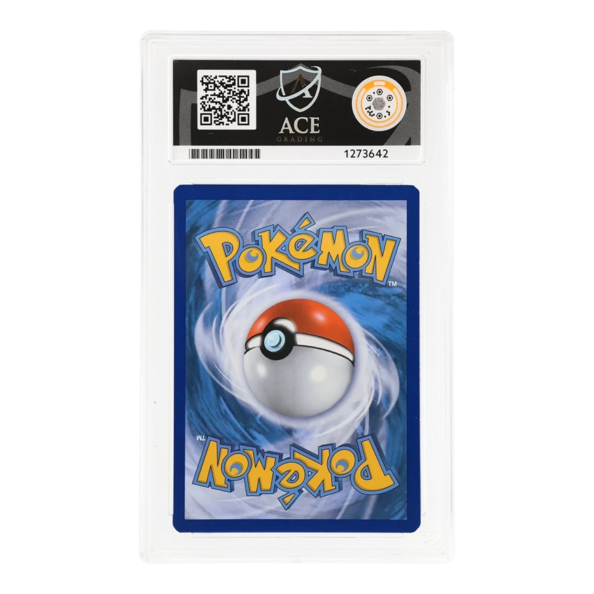RichRevived M Gardevoir EX 112/114 Full Art Pokemon card in an ACE 8 graded slab, back view showing card design.