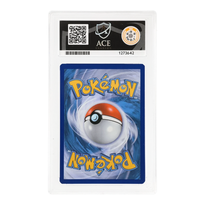 RichRevived M Gardevoir EX 112/114 Full Art Pokemon card in an ACE 8 graded slab, back view showing card design.