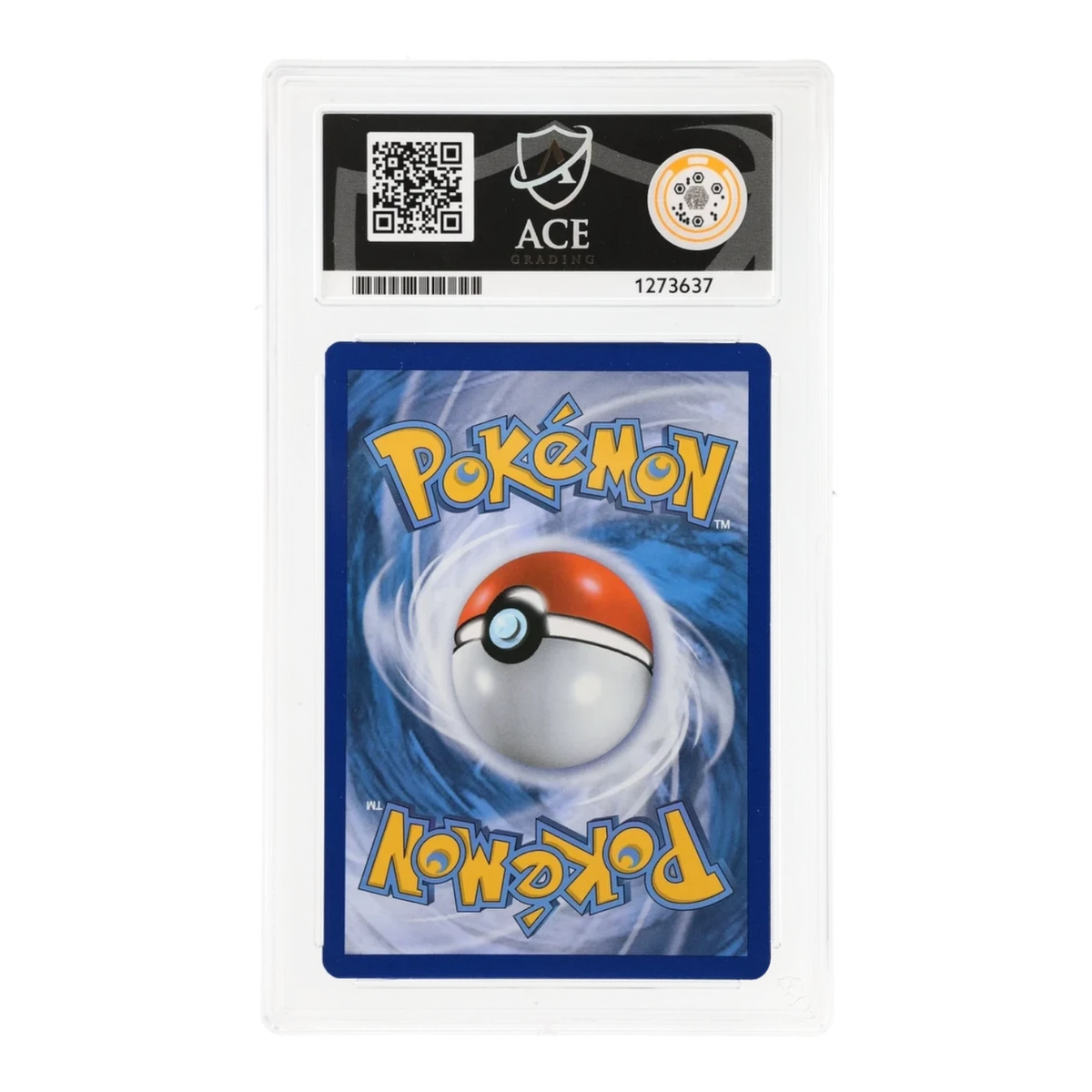 RichRevived ACE 8 graded Magearna EX 110/114 Full Art Pokemon card from Steam Siege set, back view of slab