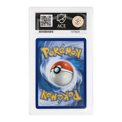 RichRevived back view of a graded Mega Charizard X ex 023 Black Star Promo Pokemon card in an ACE 8 slab