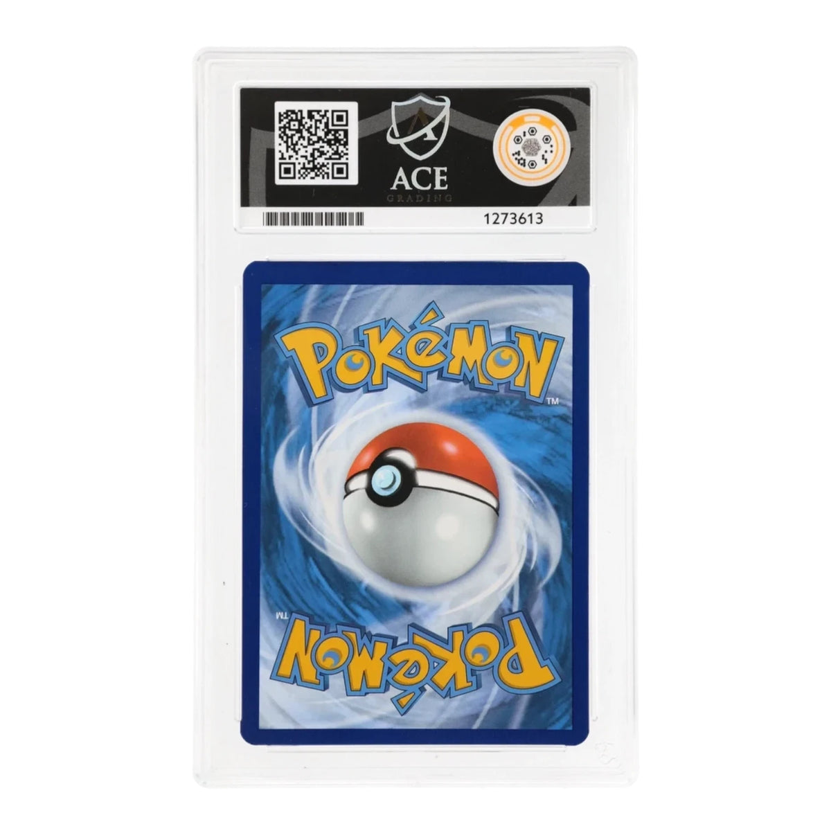RichRevived ACE 9 Mint graded Pokémon card back view featuring the classic blue and white Poké Ball design