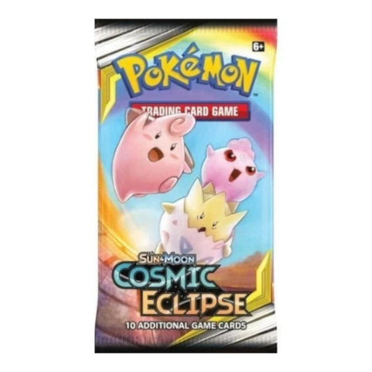 RichRevived Pokémon TCG Cosmic Eclipse booster pack featuring Cleffa, Igglybuff, and Togepi artwork