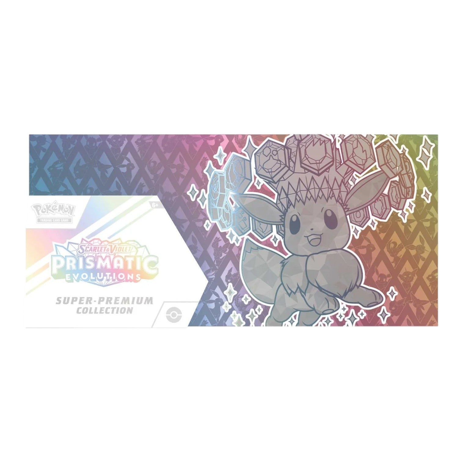 RichRevived Pokémon TCG Prismatic Evolutions Super-Premium Collection box featuring Stellar Tera Eevee artwork
