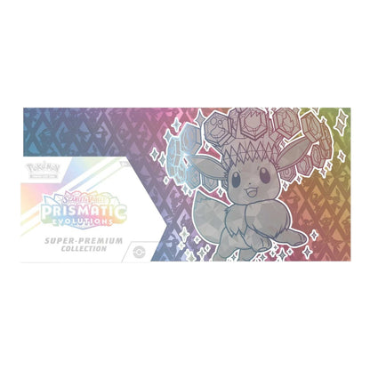 RichRevived Pokémon TCG Prismatic Evolutions Super-Premium Collection box featuring Stellar Tera Eevee artwork