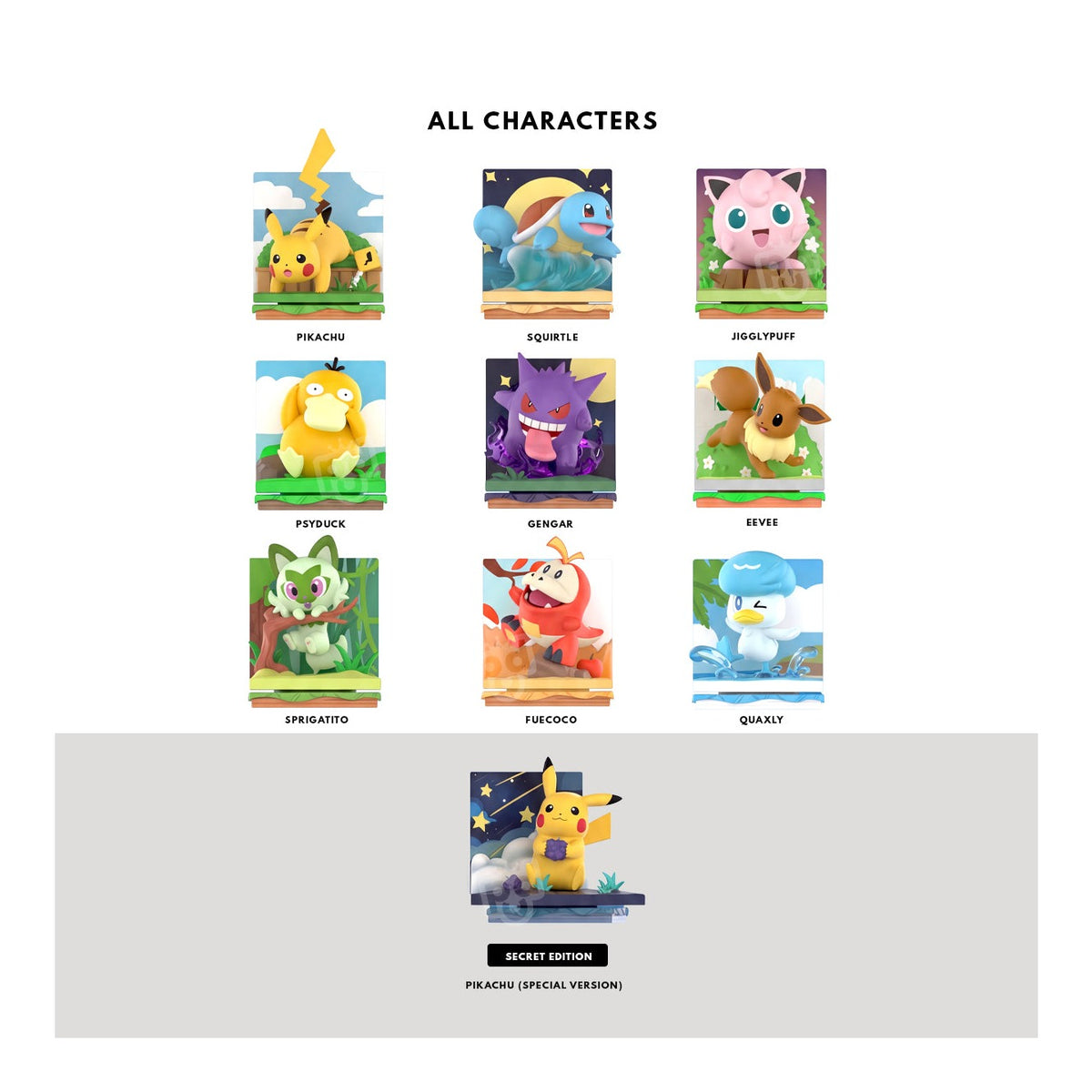 POP MART Pokémon Choose Your Partner sealed case of 9 – full figure line-up