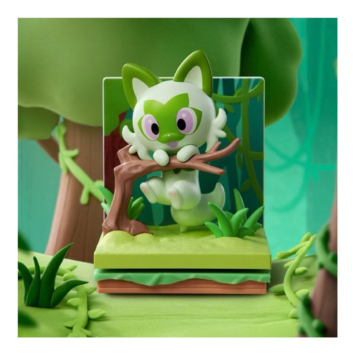 Sprigatito figure from the POP MART Choose Your Partner case