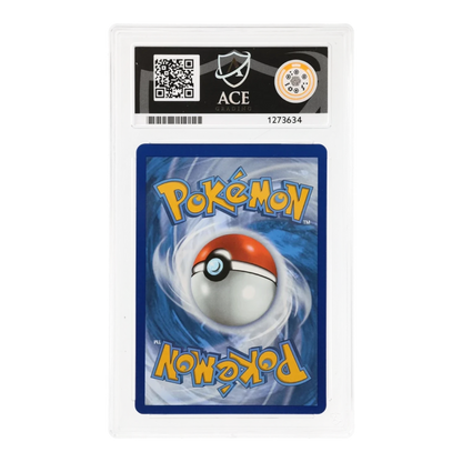 RichRevived ACE 9 Mint graded Rayquaza VMAX Silver Tempest Pokemon card back view in protective slab