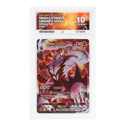 RichRevived ACE 10 Gem Mint graded Single Strike Urshifu VMAX 168/163 special art Pokemon card from Battle Styles