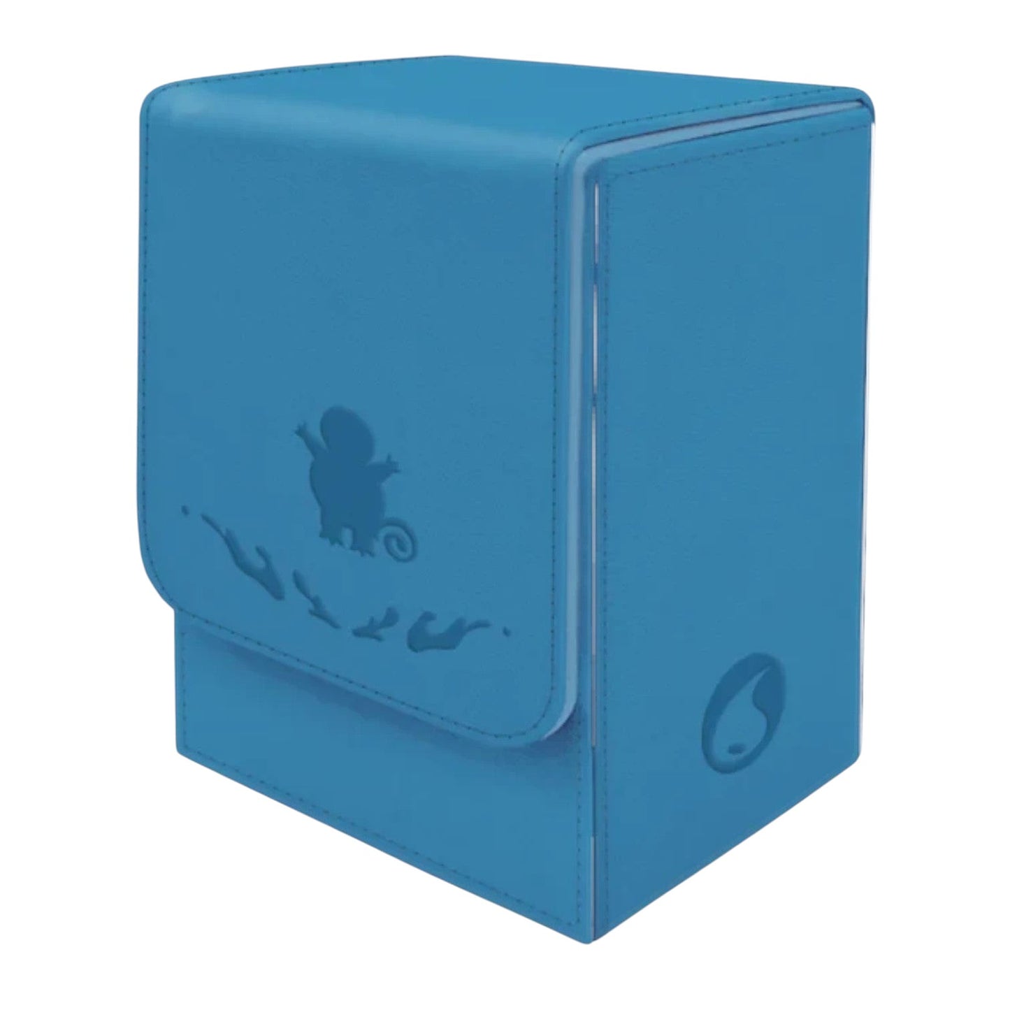 RichRevived blue Squirtle themed Pokémon card deck box with embossed character and water-type symbol