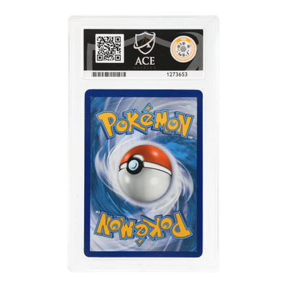 RichRevived graded ACE 10 Gem Mint Tyranitar V Pokemon card back view in protective plastic slab