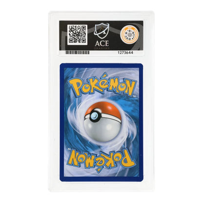 RichRevived ACE 9 Mint graded Volcanion EX 107/114 Full Art Pokemon card back view in protective slab