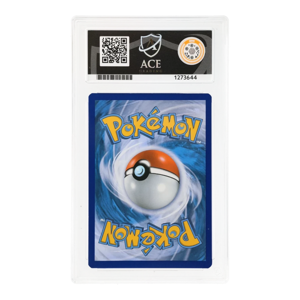 RichRevived ACE 9 Mint graded Volcanion EX 107/114 Full Art Pokemon card back view in protective slab