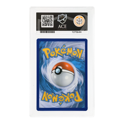 RichRevived ACE 9 Mint graded Volcanion EX 107/114 Full Art Pokemon card back view in protective slab