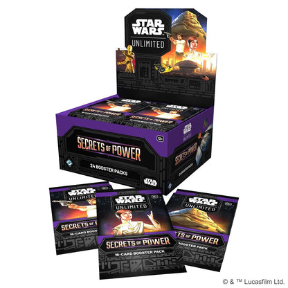 Star Wars: Unlimited Secrets of Power booster display, further view