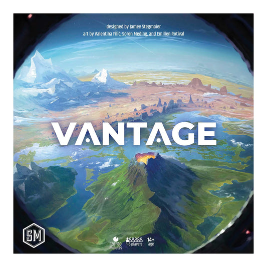 Vantage open-world co-operative adventure board game box by Stonemaier Games