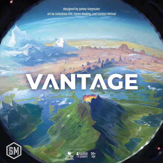 Vantage open-world co-operative adventure board game box by Stonemaier Games